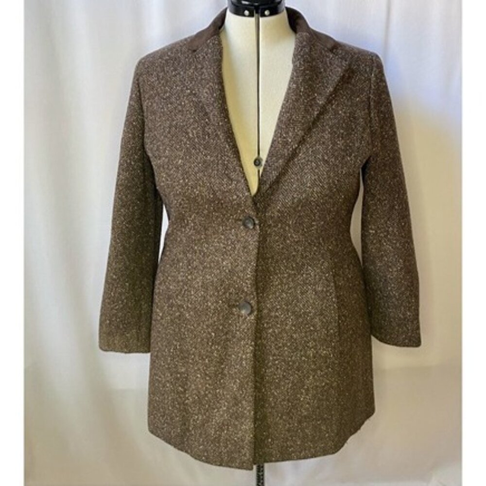 Jones New York Country brown wool blazer size 16 petite.